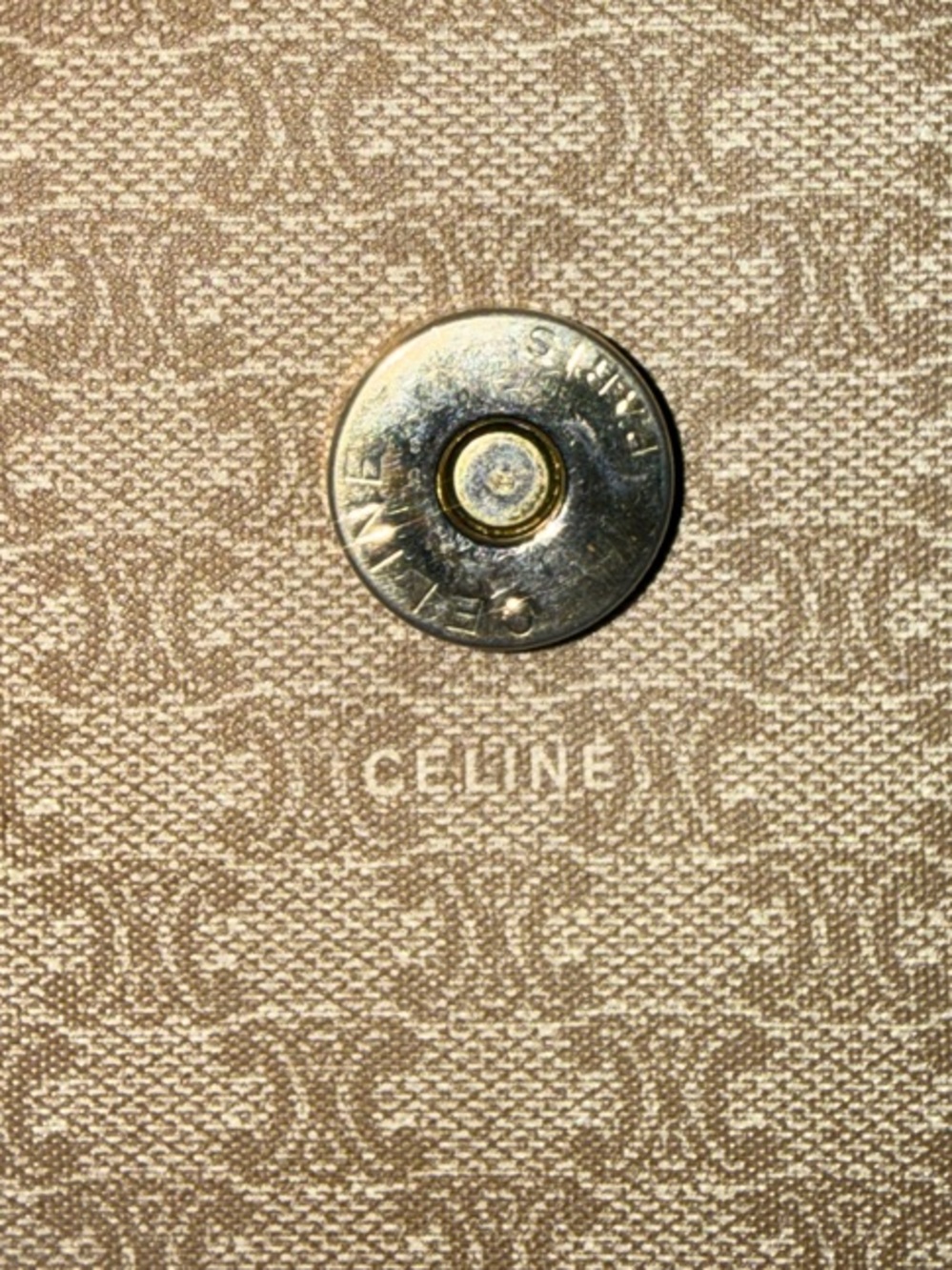 Celine Tan Monogram Envelope Clutch-Large - Picture 5 of 13